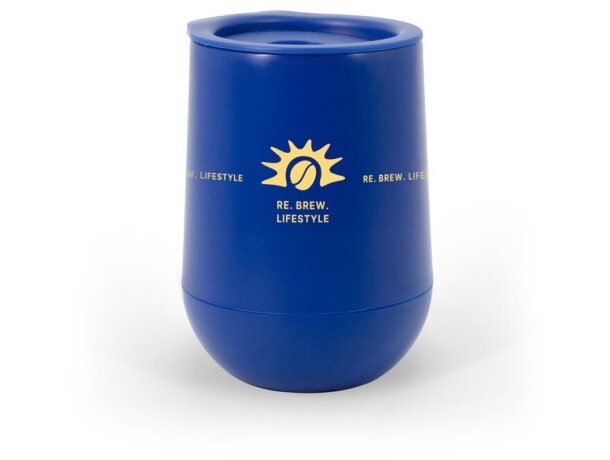 Vaso de viaje Adlington de PP con doble pared y aislante de aire Azul detalle 7