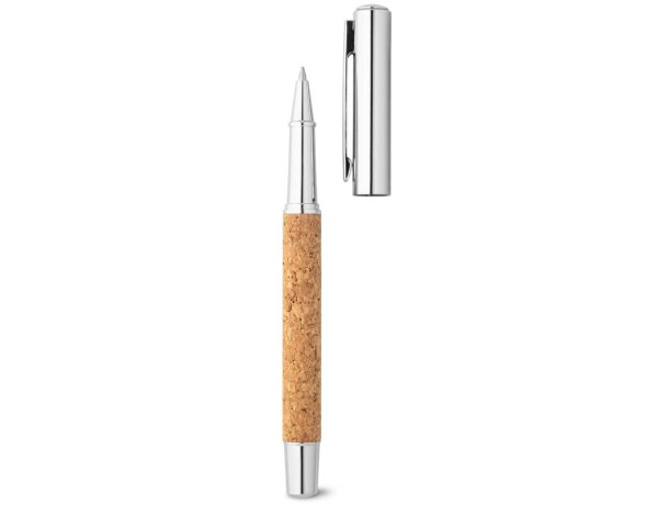 Roller Andrew de acero inoxidable reciclado con clip de corcho Natural detalle 6