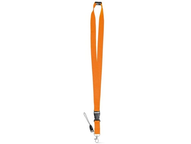 Lanyard Murray de poliéster doble barato naranja