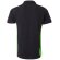 Polo piqué bicolor Supay manga corta con cuello en canalé Negro/Verde detalle 6