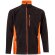 Chaqueta polar bicolor Geras con cinco bolsillos y cremallera Negro/Naranja