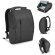 Mochila portátil publicitaria 600D gris acolchada 14L compartimento 15.6