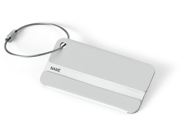 Identificador de aluminio con cable para maletas Identificador de aluminio con cable para maletas