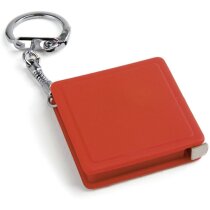 Llaveros para empresas plástico con flexómetro 1m, anilla y cadena