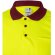 Polo bicolor alta visibilidad Cupid manga corta reflectante Burdeos/Amarillo detalle 5