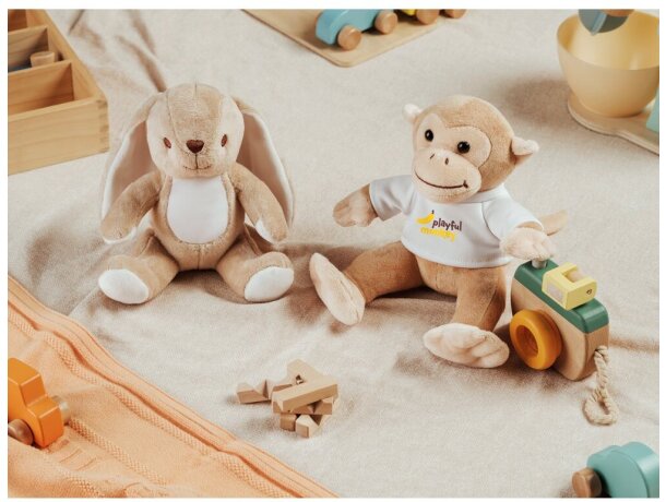 Peluche mono Monky con camiseta en poliéster suave detalle 2