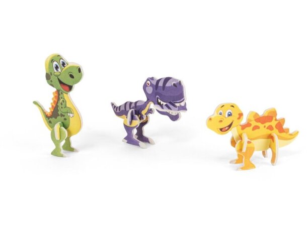Puzzle 3d dinosaurio Dinosaurus en eva con embalaje kraft Natural detalle 5