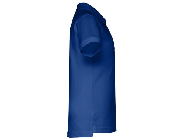 Polo Adam Kids de algodón para niños con cuello canalé Azul royal detalle 12