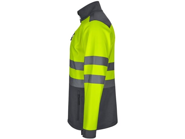Chaqueta soft shell bicolor hestia large alta visibilidad Gris/Amarillo detalle 12