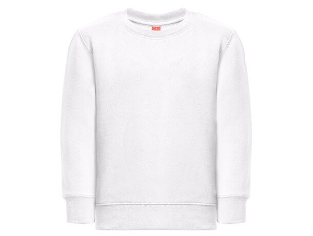 Sudadera infantil Delta Kids WH en algodón y poliéster reciclado detalle 1