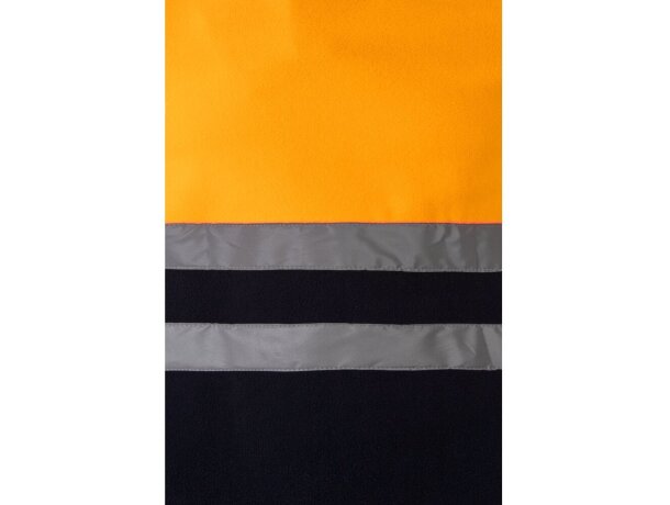 Chaqueta polar bicolor Eros con bandas reflectantes EN20471 Azul marino/Naranja detalle 29