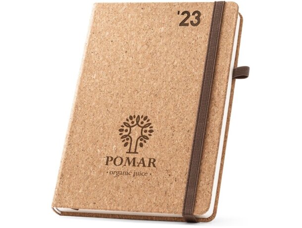 Agenda Pomar A5 de corcho natural