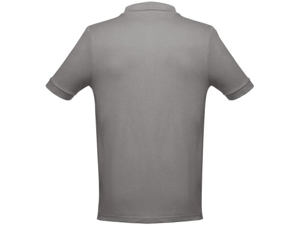 Polo Adam de algodón piqué cardado con cuello canalé Gris detalle 62