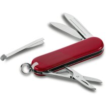 Navaja multiusos de plástico y metal personalizada burdeos