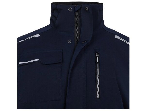 Chaqueta acolchada VL Nyx reciclada repelente al agua unisex Azul marino detalle 7
