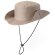 Sombrero de poliester con cordón ajustable en dos colores beige
