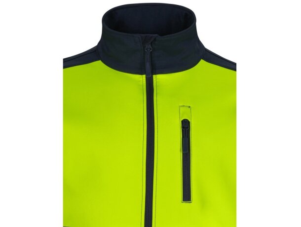 Chaqueta soft shell bicolor hestia large alta visibilidad Azul marino/Amarillo detalle 16