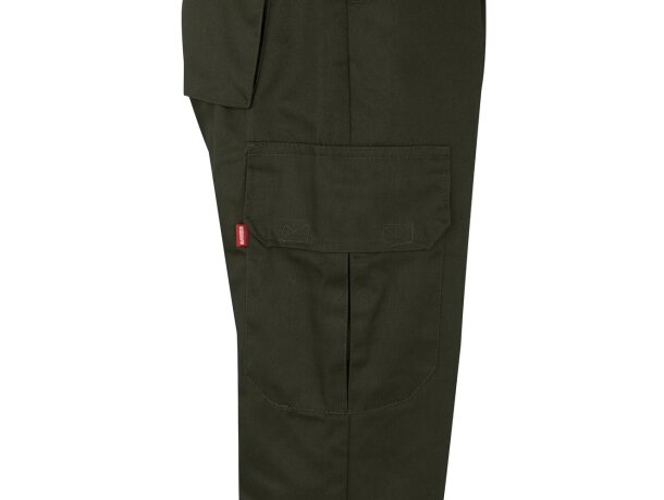 Pantalón multibolsillos bicolor poseidon con reflectantes Verde militar/Amarillo detalle 10