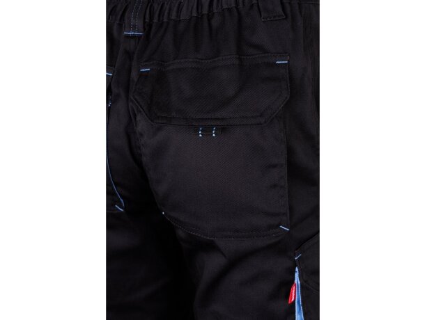Pantalón elástico bicolor fides con seis bolsillos funcionales Negro/Azul claro detalle 46