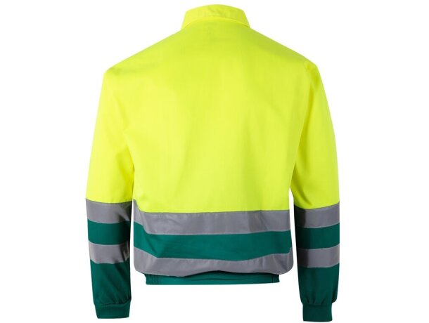 Chaqueta de sarga bicolor Neptune Large con alta visibilidad Verde/Amarillo detalle 7