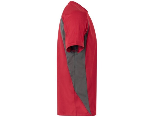 Camiseta técnica ojo de pájaro bicolor VL Slayer Rojo/Gris detalle 9