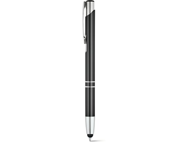 Bolígrafo Beta Touch de aluminio personalizado negro