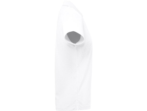 Polo técnico dynamic women wh en poliéster reciclado para mujer Blanco detalle 3