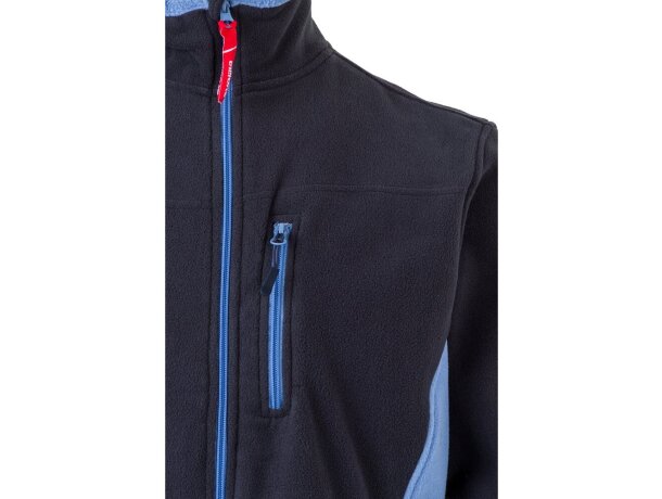 Chaqueta polar bicolor Geras con cinco bolsillos y cremallera Azul marino/Azul claro detalle 8