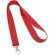 Lanyard Lariat con mosquetón para personalizar rojo