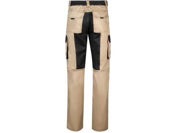 Pantalón sarga multibolsillos bicolor njord slim fit Beige detalle 3