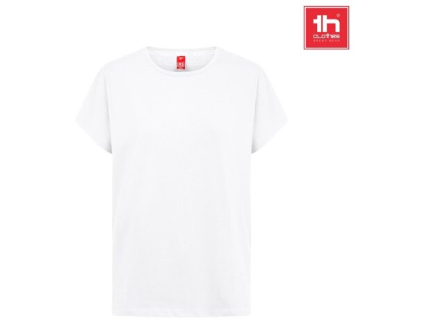 Camiseta Sofia regular blanca de algodón sostenible para mujer detalle 1