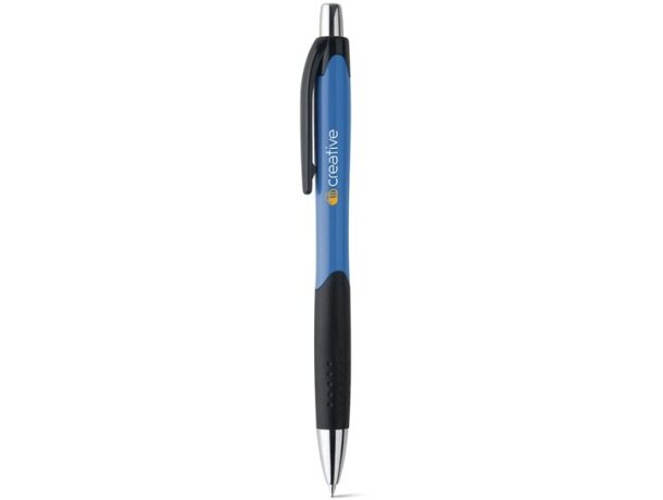 Bolígrafo Caribe colorido con antideslizante azul