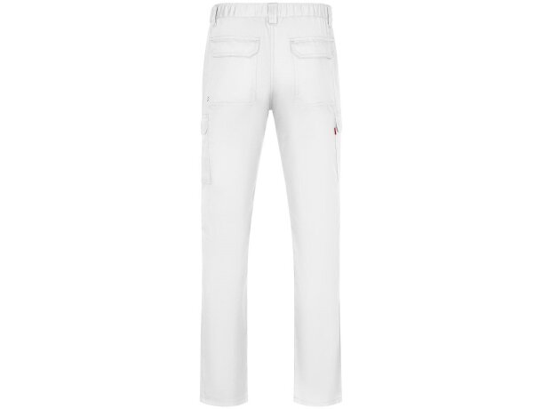 Pantalón de sarga multibolsillos Hermes con cintura elástica Blanco detalle 56