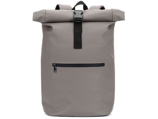Mochila enrollable Portland con panel acolchado y asa trolley Gris detalle 2