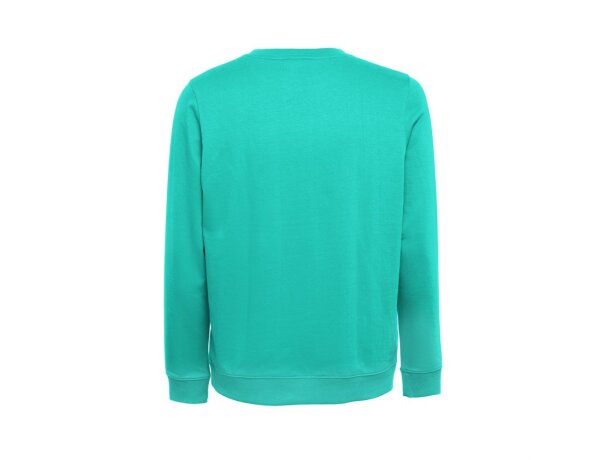 Sudadera unisex Colombo de algodón y poliéster, 240 g/m² Verde turquesa detalle 8