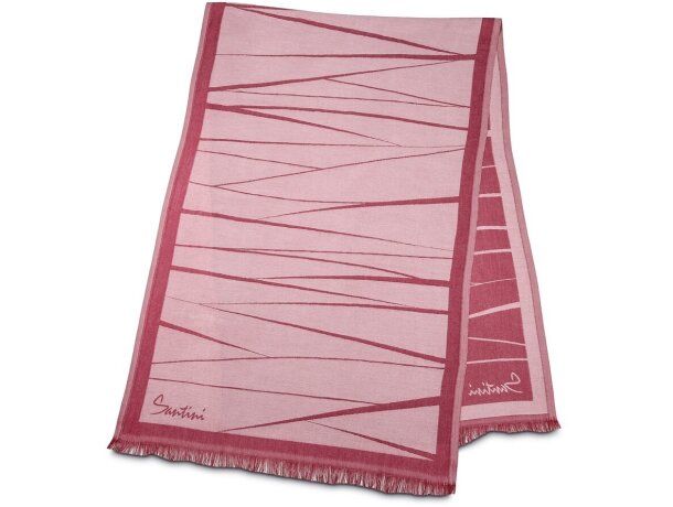 Bufanda rectangular personalizada poliéster viscosa burdeos detalle 2