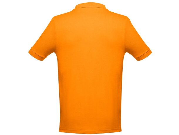 Polo Adam de algodón piqué cardado con cuello canalé Naranja detalle 33