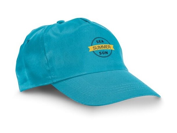 Gorra Campbel de poliester para hacer deporte azul claro