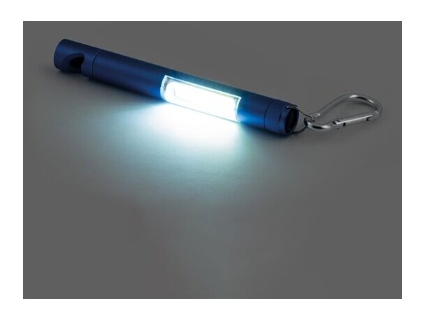 Linterna Corts de aluminio con LED azul royal