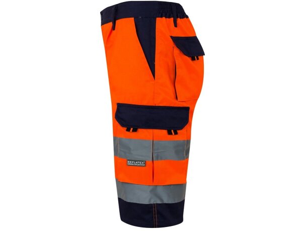 Bermudas polar bicolor de alta visibilidad Hades Naranja detalle 4