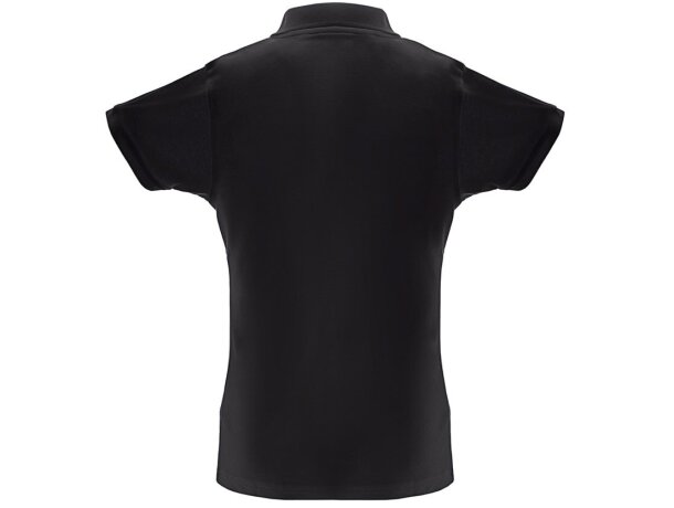 Polo Berlin Women piqué algodón corte cinturón para mujer Negro detalle 19