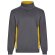 Sudadera de rizo bicolor Svarog cuello alto media cremallera Gris/Amarillo