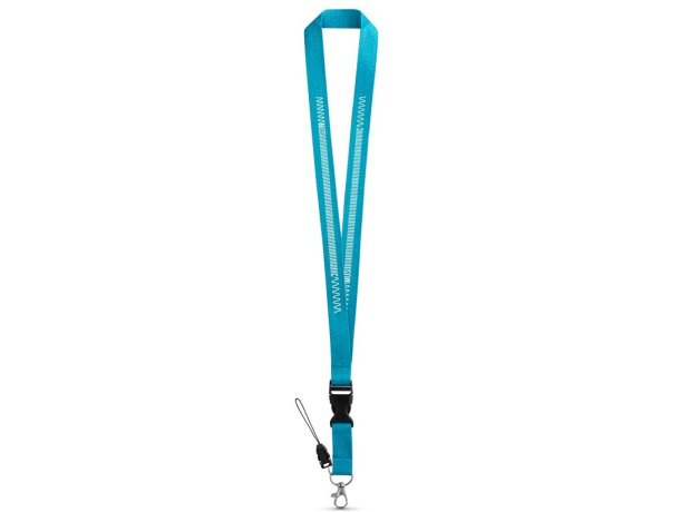 Lanyards corporativos de poliéster de Hi!dea Anquetil Azul claro detalle 1
