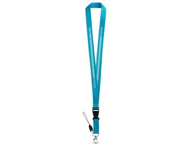 Lanyard Anquetil doble de colores Azul claro detalle 1