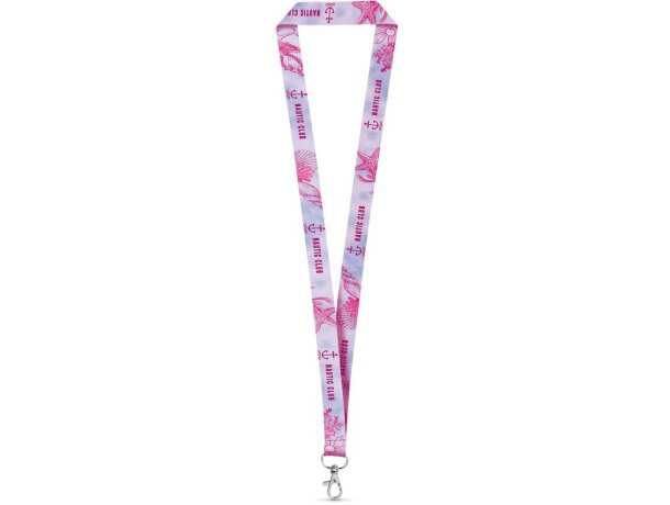 Lanyards sublimados Brighton de poliéster 20mm con mosquetón detalle 1