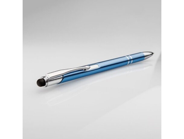 Bolígrafo de aluminio GALBA azul claro
