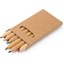 Caja Bird con 6 lápices de color personalizado