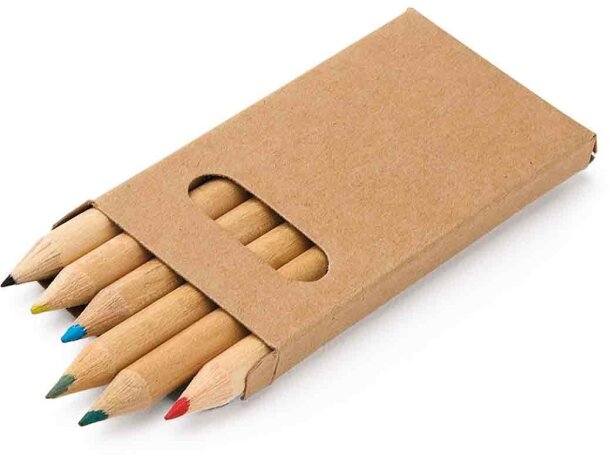 Estuche con 6 lápices de color personalizado