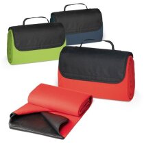 Manta Riley polar azul roja verde con logo