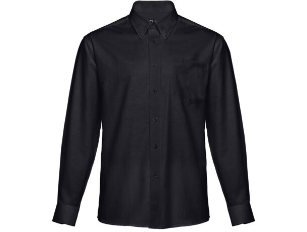 Camisa Thc Tokyo oxford para hombre Negro detalle 11